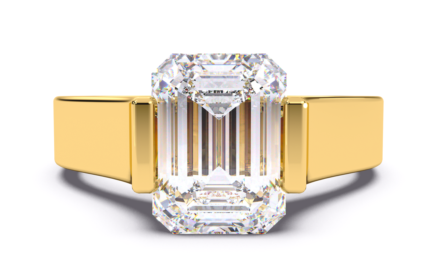 luxe aimé équilibre tension engagement ring, front view