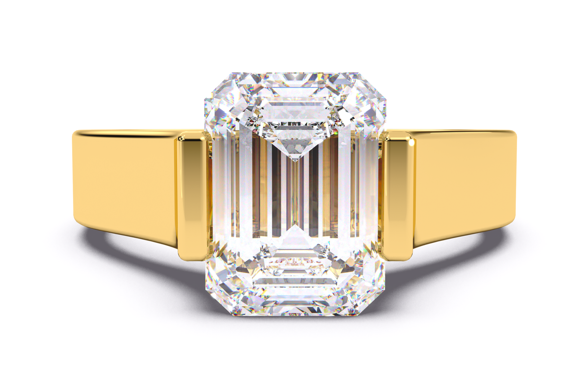 Luxe Aimé Équilibre Tension Engagement Ring, Front View