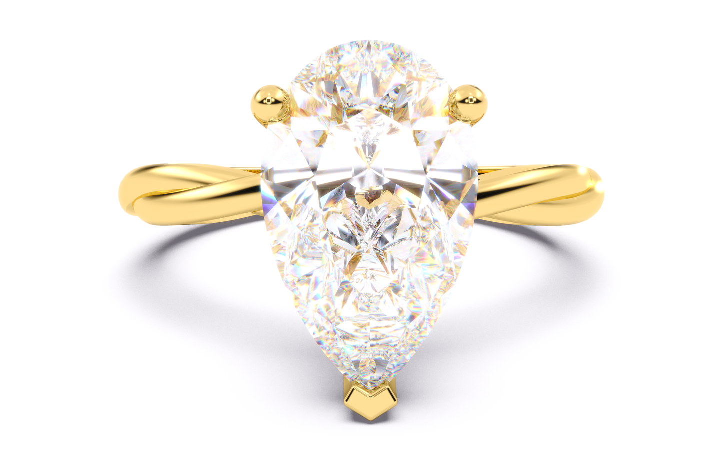 luxe aimé viva solitaire engagement ring, front view