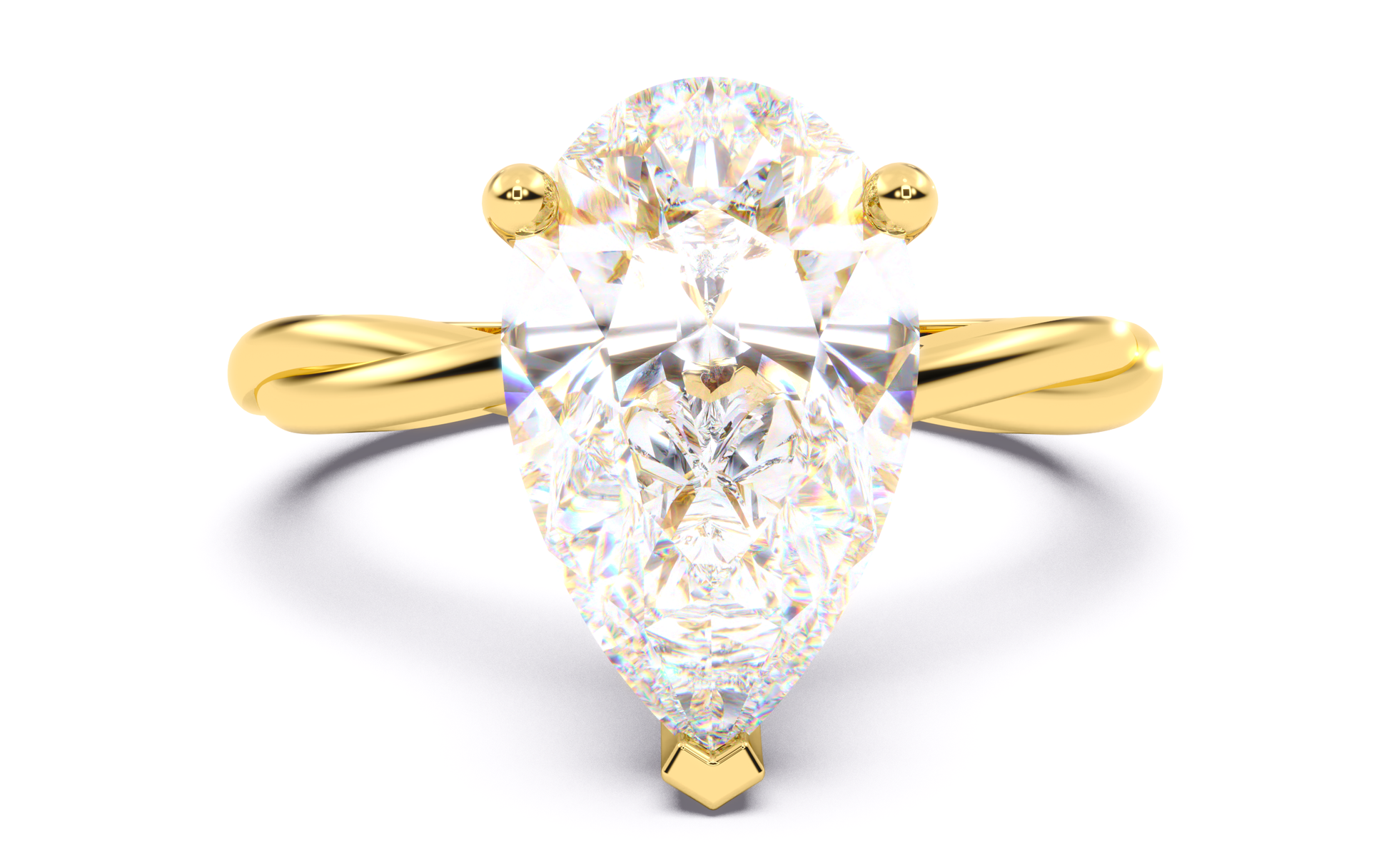 Luxe Aimé Viva Solitaire Engagement Ring, Front View