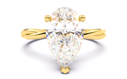 Luxe Aimé Viva Solitaire Engagement Ring, Front View